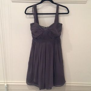 Jenny Yoo Charcoal Grey taffeta dress size 0